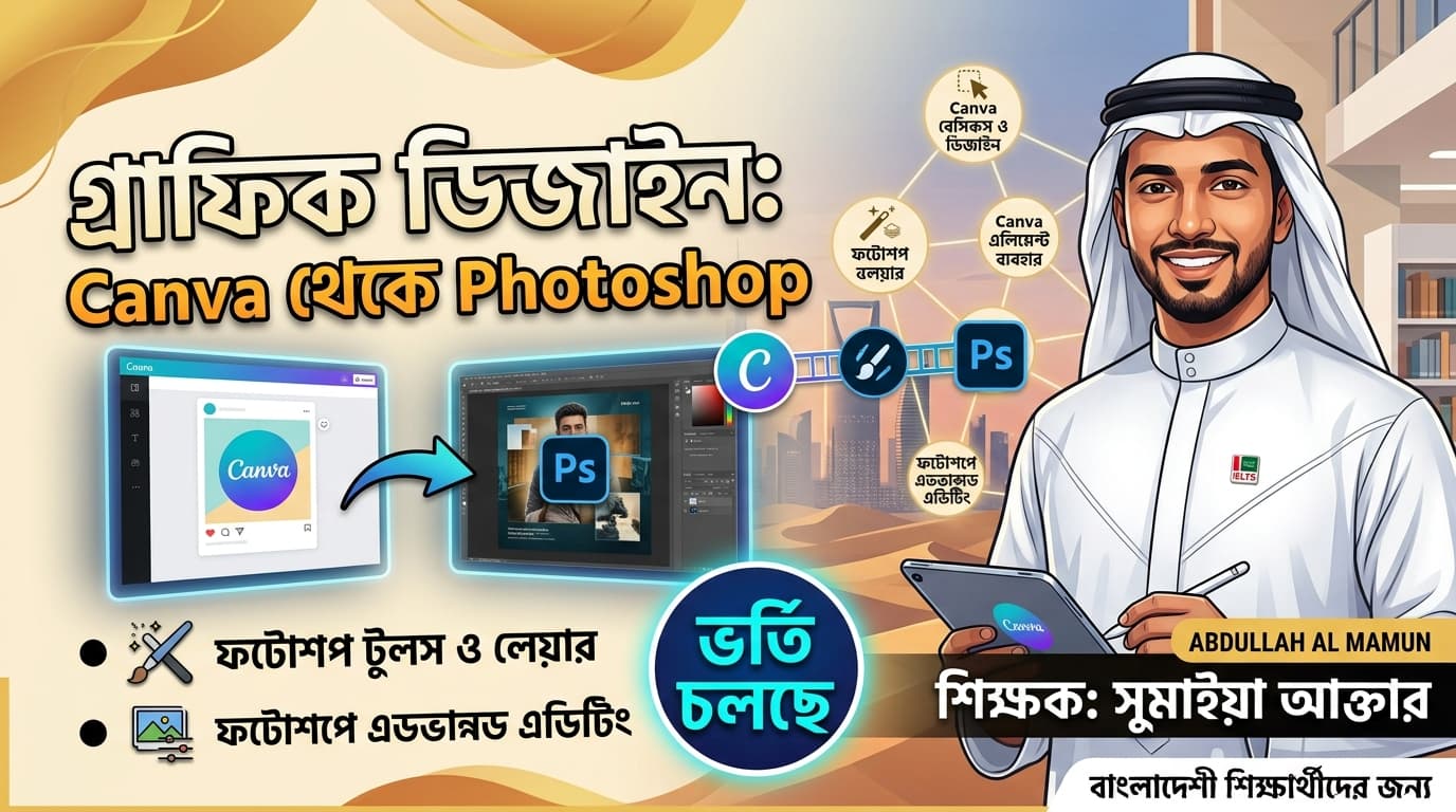 গ্রাফিক ডিজাইন: Canva থেকে Photoshop